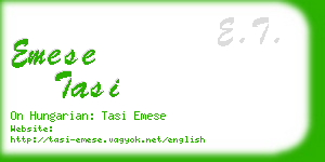 emese tasi business card